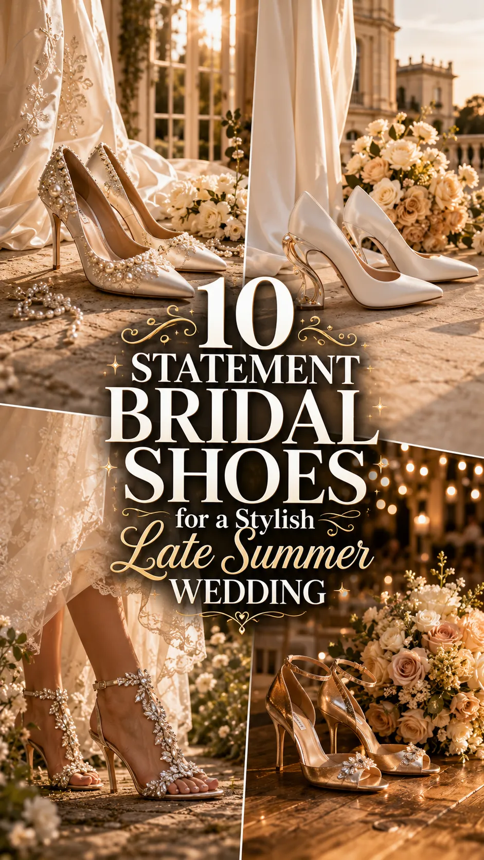 Statement Bridal Shoes for a Stylish Late Summer Wedding