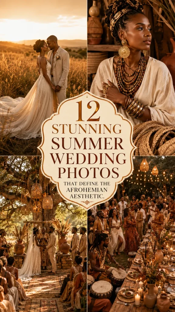 Stunning Summer Wedding Photos That Define the Afrohemian Aesthetic