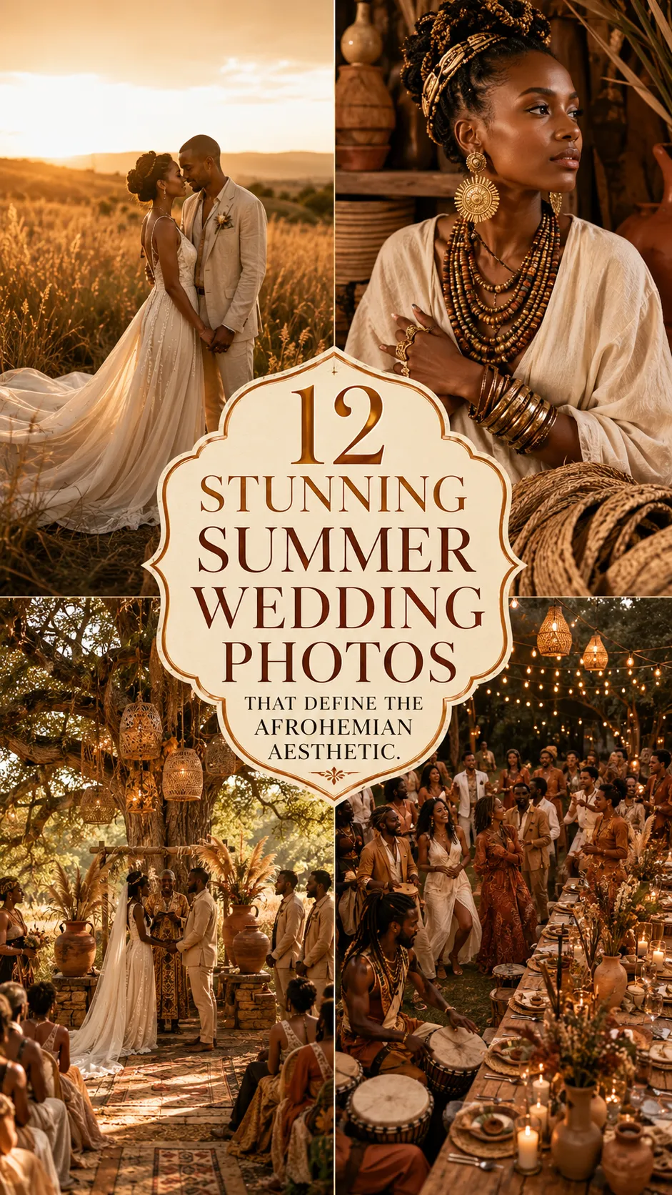 Stunning Summer Wedding Photos That Define the Afrohemian Aesthetic