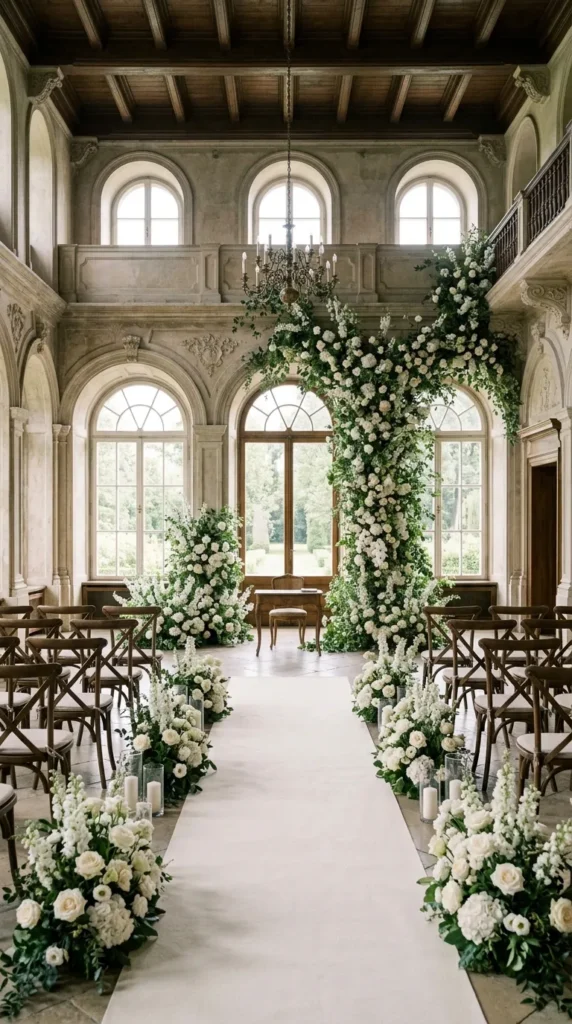 Style a Romantic White Floral Ceremony