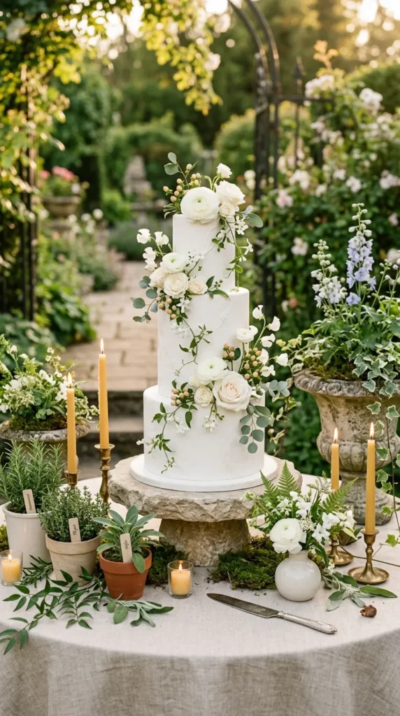 Style the Cake Table Like a Garden Display