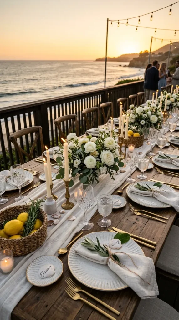 Style the Tables Like a Seaside Dinner Party