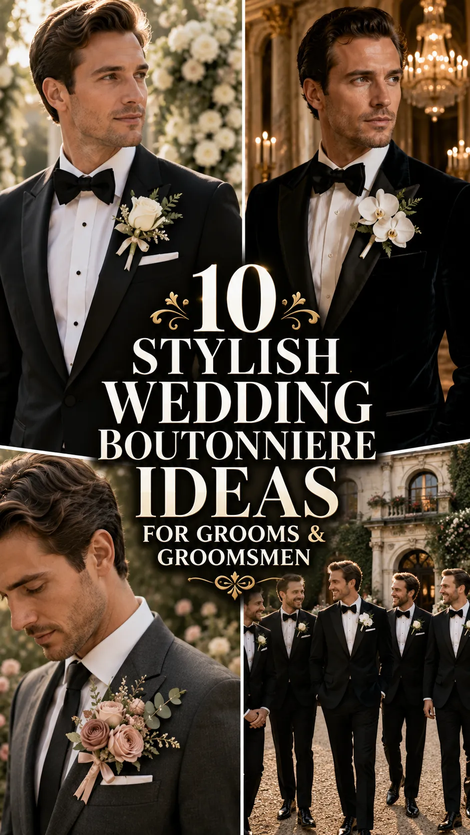 Stylish Wedding Boutonniere Ideas for Grooms & Groomsmen
