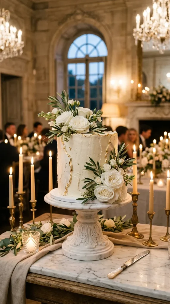 Textured Buttercream with Gold Leaf