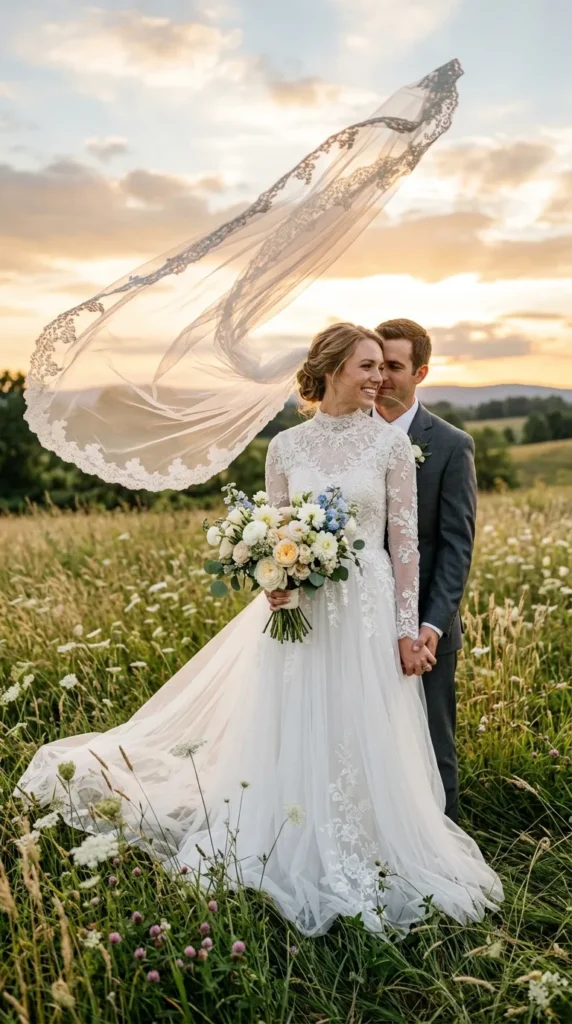The Romantic Veil Shot