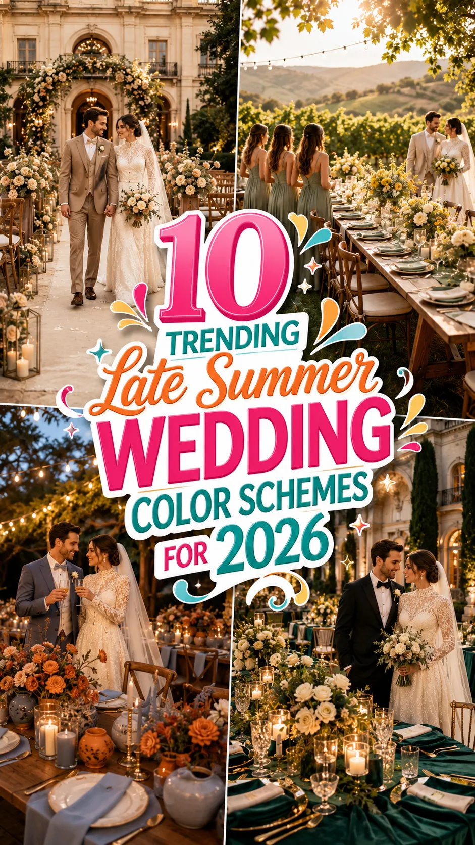 Trending Late Summer Wedding Color Schemes for 2026