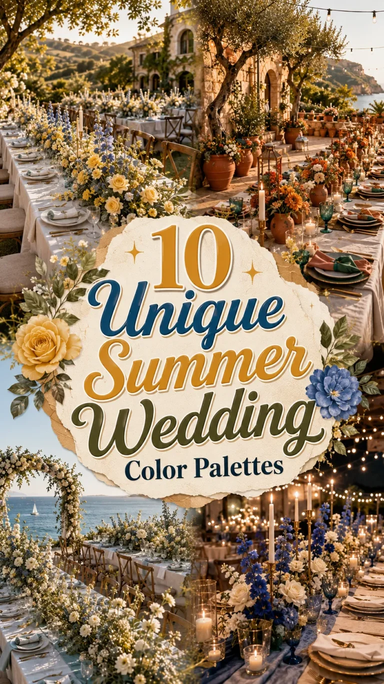 Unique Summer Wedding Color Palettes