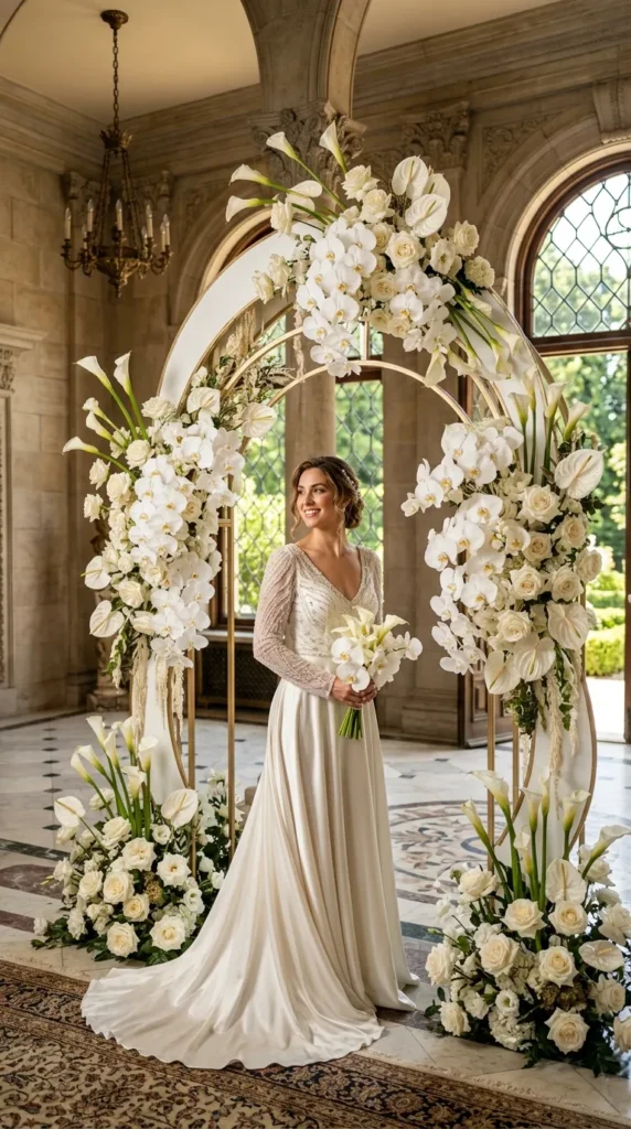 Use White Orchids and Calla Lilies