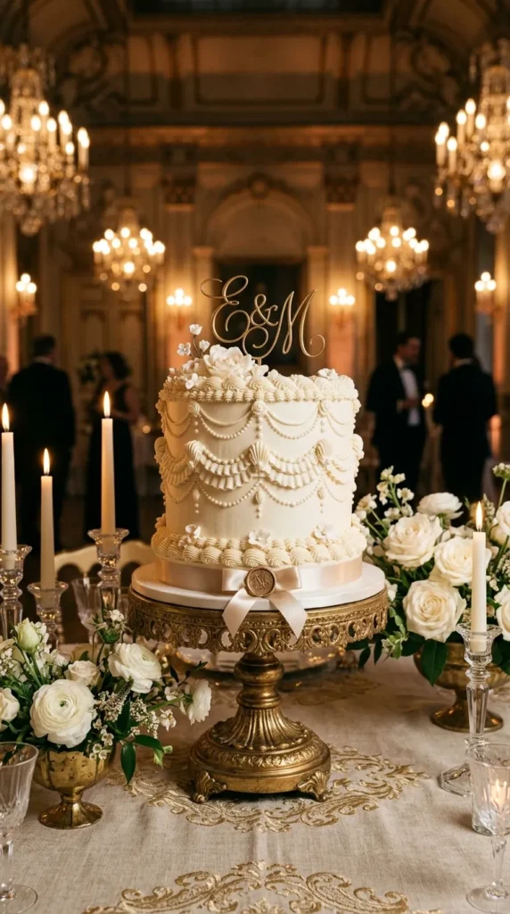 Vintage Lambeth-Inspired Piped Cake