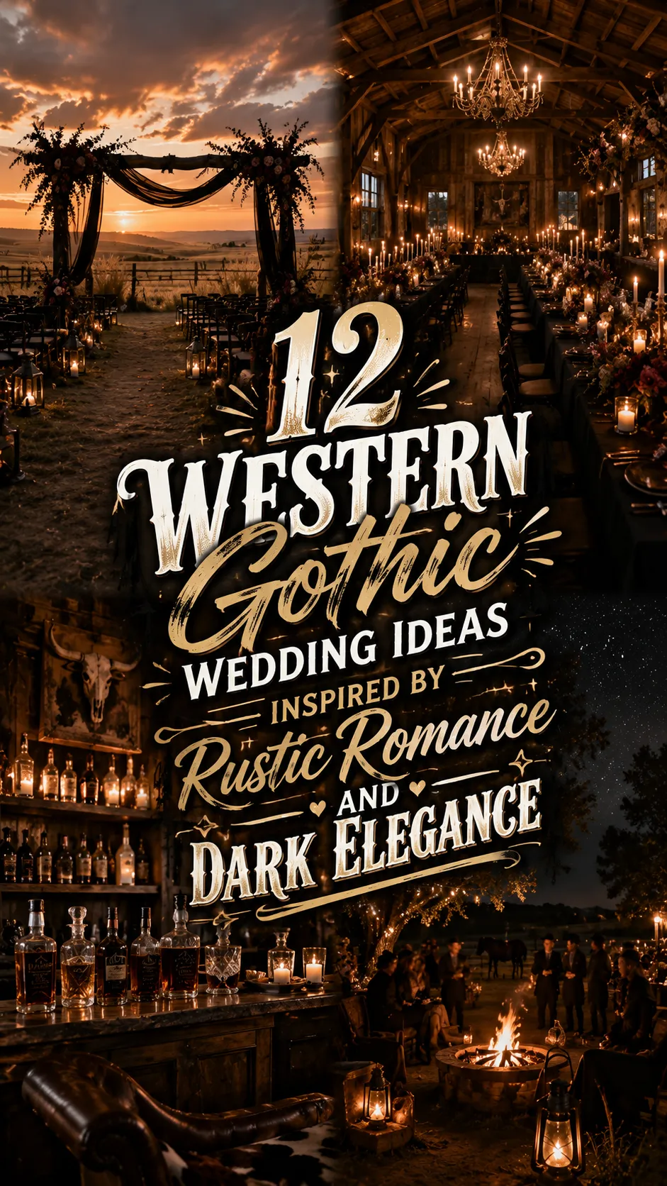 Western Gothic Wedding Ideas Inspired by Rustic Romance and Dark Elegance