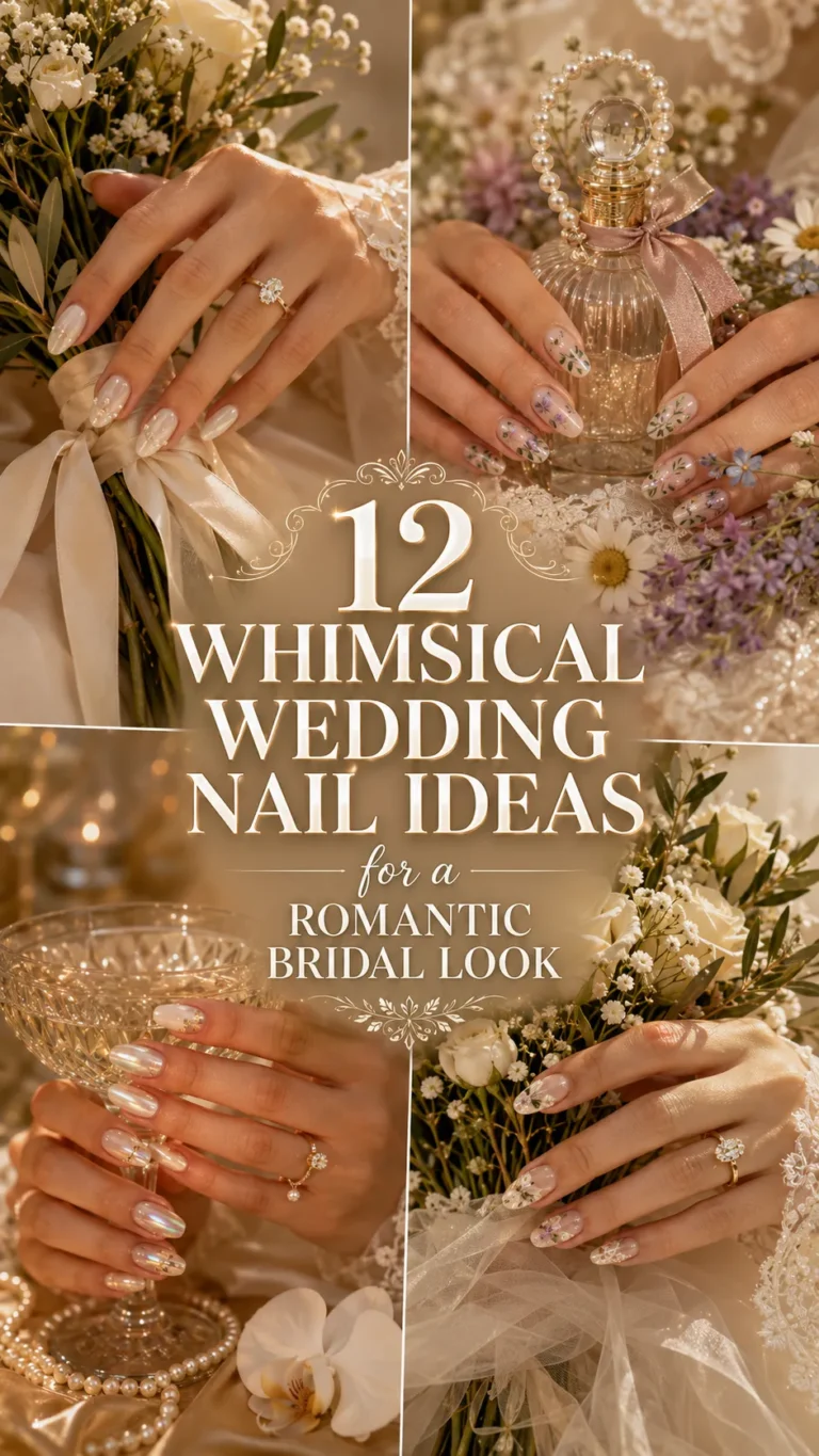 Whimsical Wedding Nail Ideas for a Romantic Bridal Look