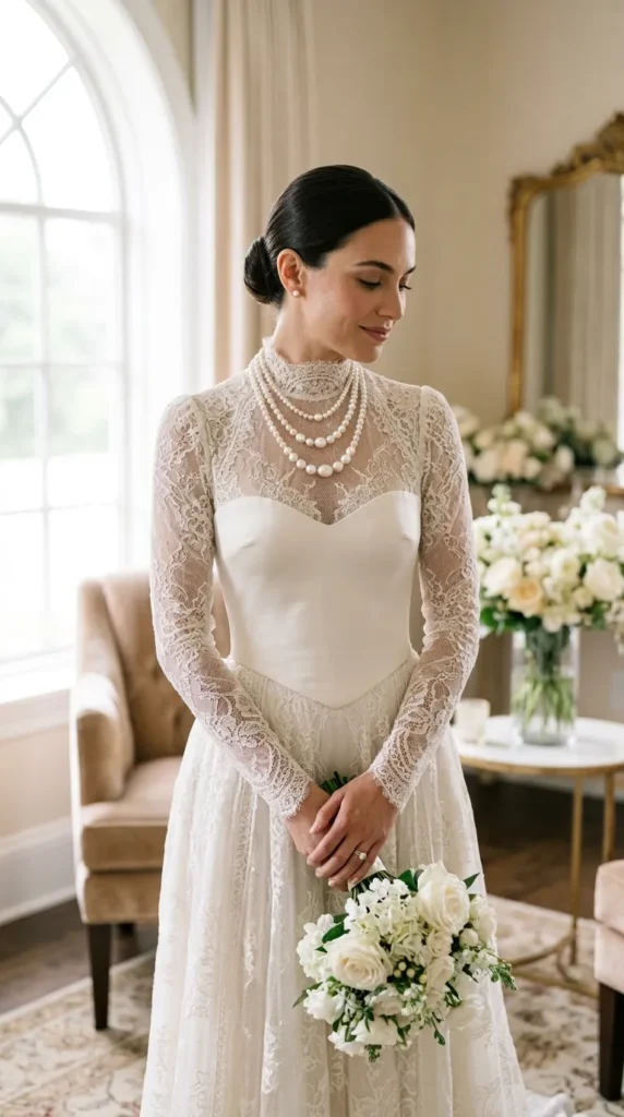 A Layered Pearl Necklace