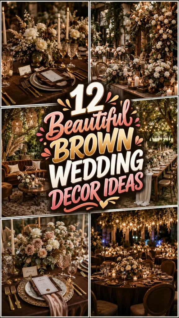 Beautiful Brown Wedding Decor Ideas for a Cozy Luxury Wedding