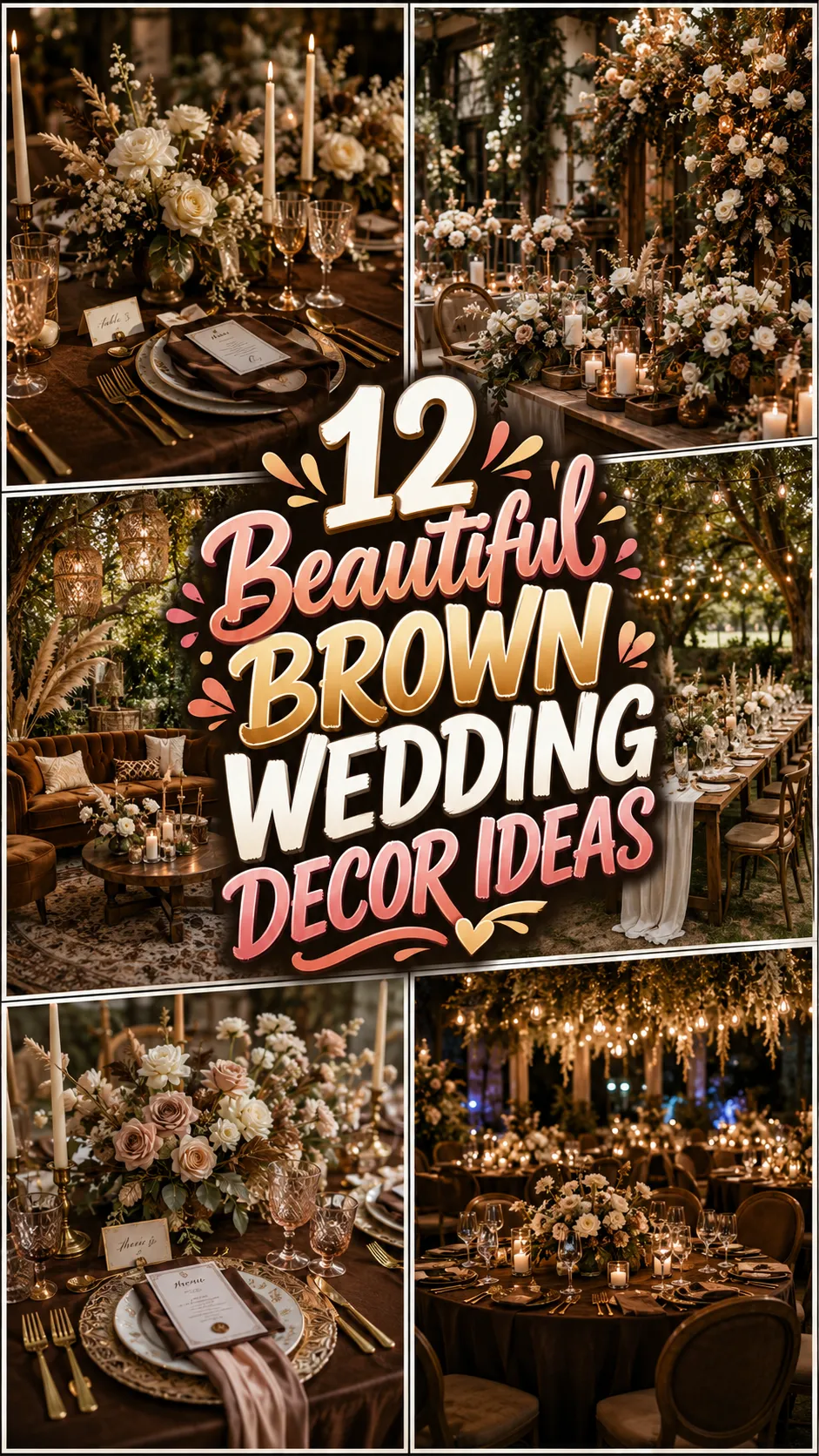 Beautiful Brown Wedding Decor Ideas for a Cozy Luxury Wedding