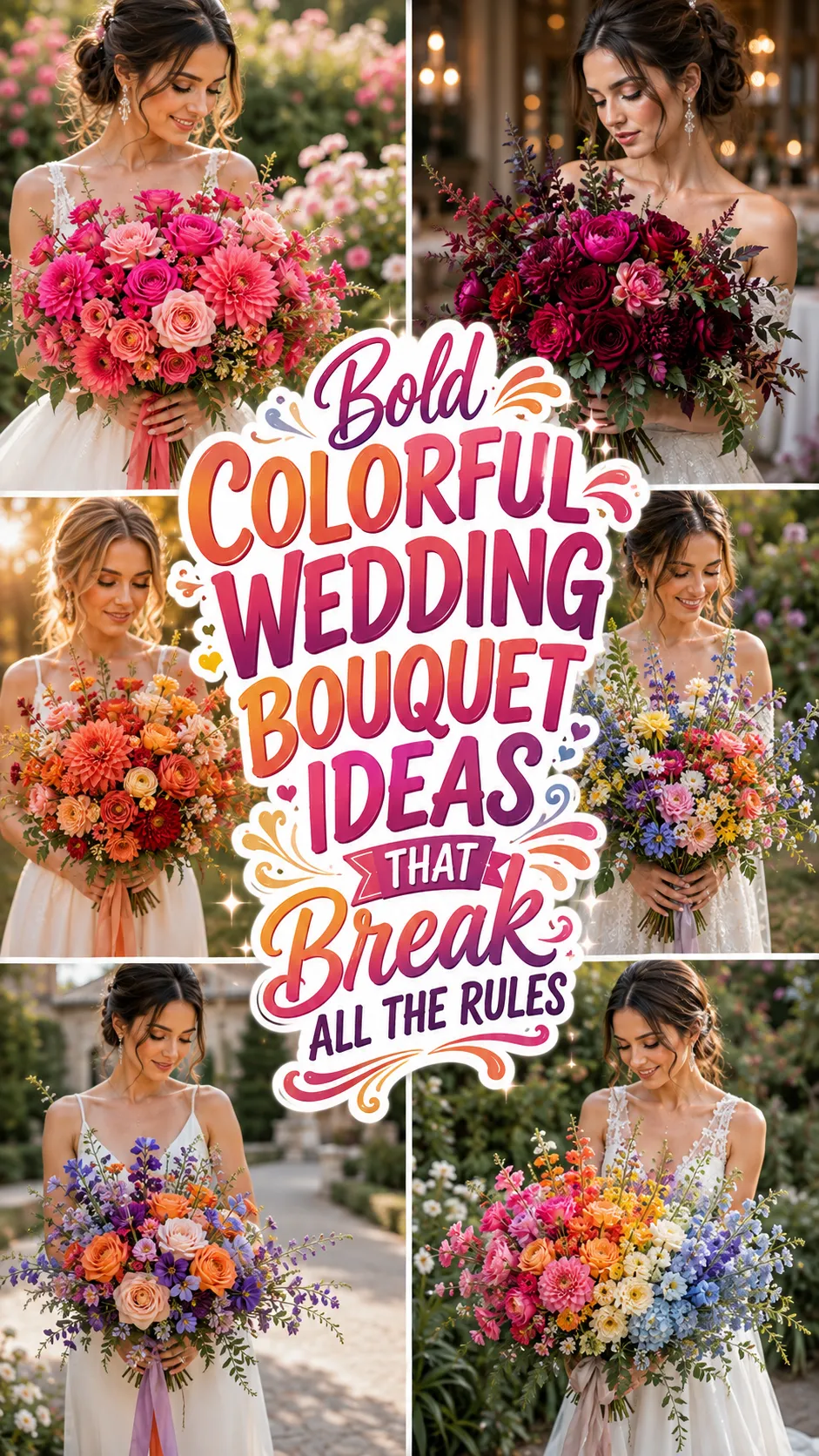 Bold Colorful Wedding Bouquet Ideas That Break All the Rules