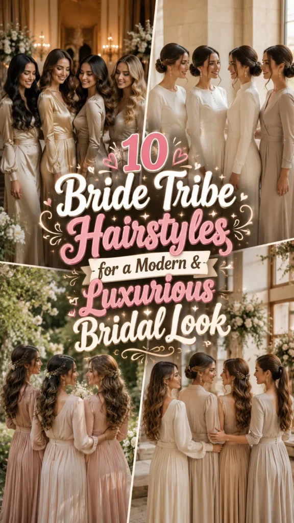 Bride Tribe Hairstyles for a Modern & Luxurious Bridal Look