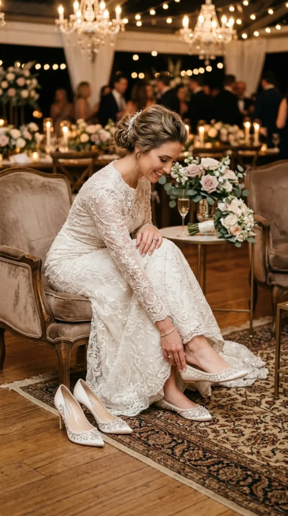 Bring a Stylish Reception Shoe Change