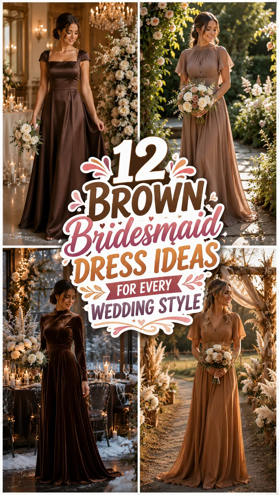 Brown Bridesmaid Dress Ideas for Every Wedding Style