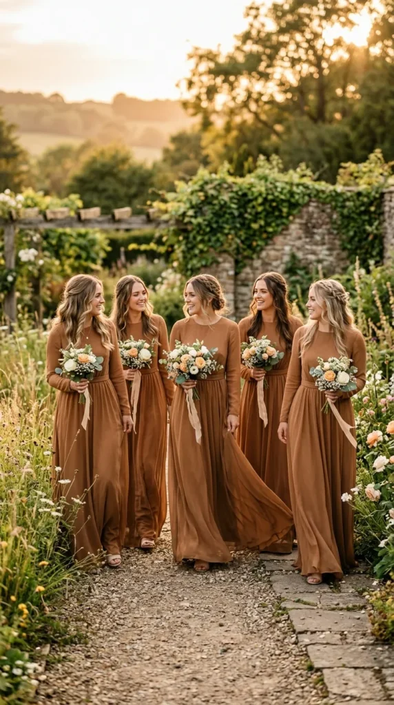 Caramel Brown Bridesmaid Dresses