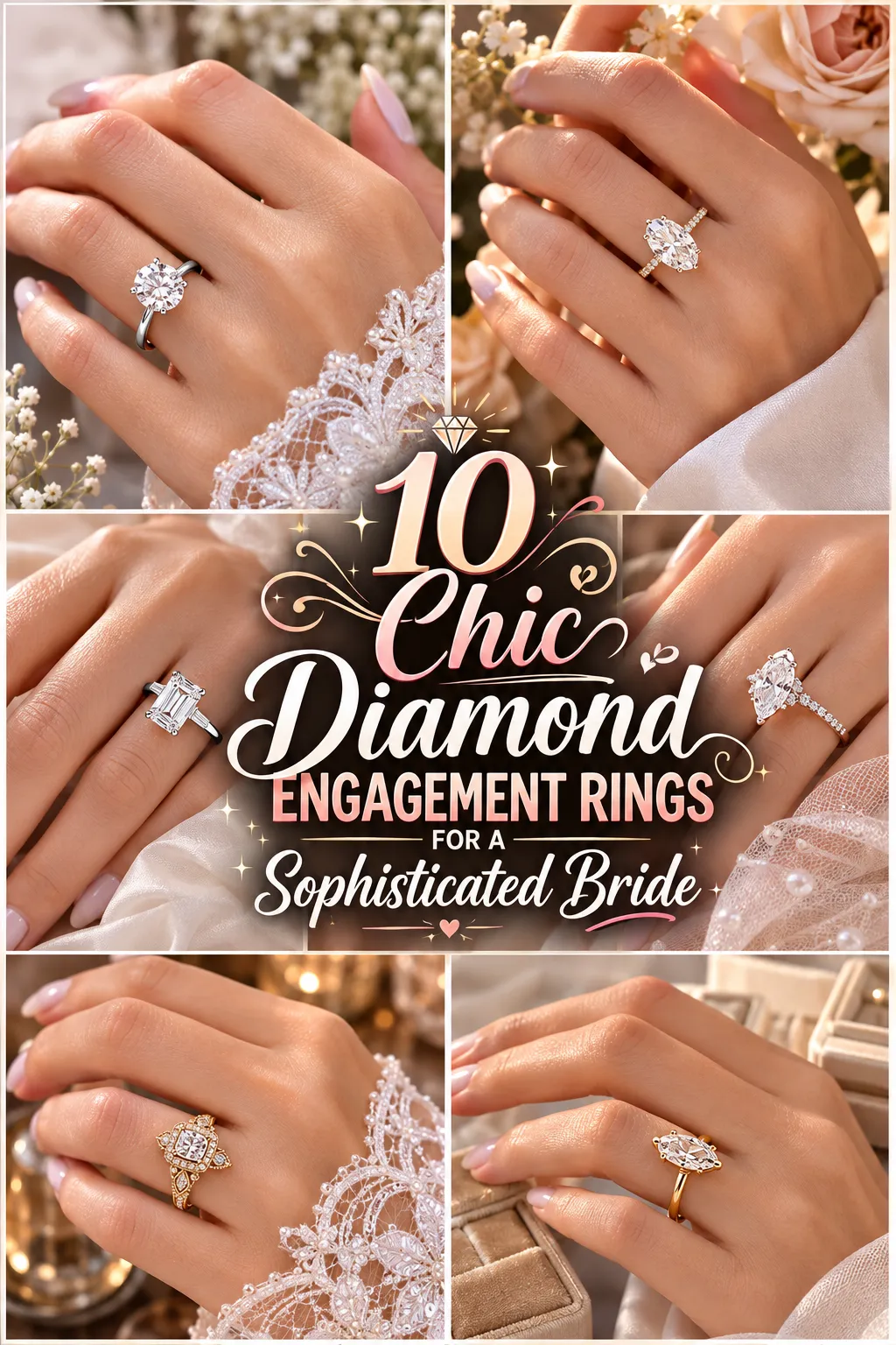 Chic Diamond Engagement Rings for a Sophisticated Bride