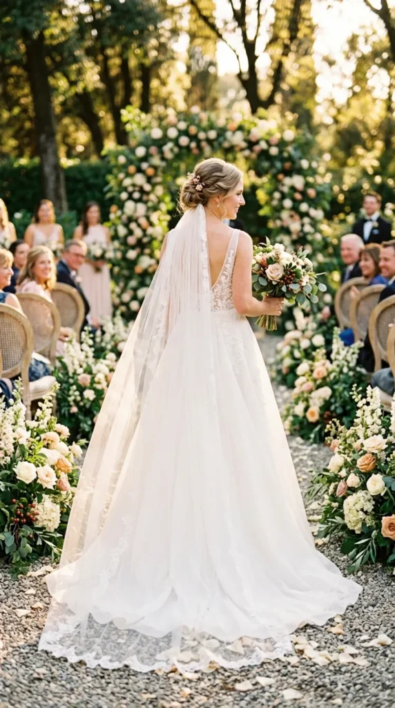 Choose a Chapel-Length Veil for Romance
