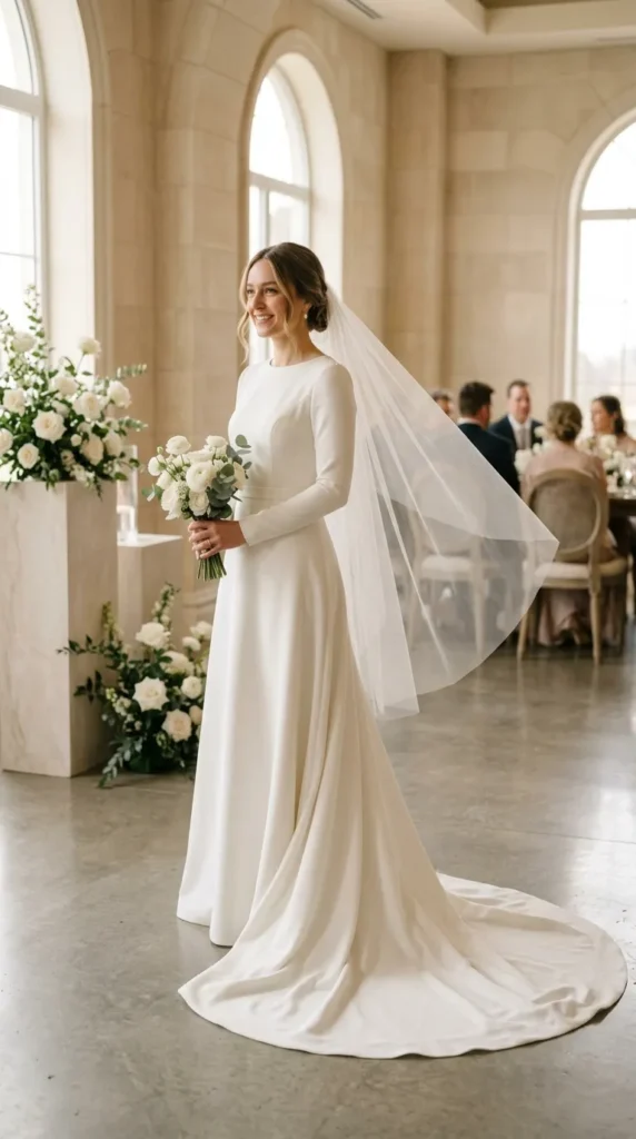Classic Fingertip Veil With a Clean Edge