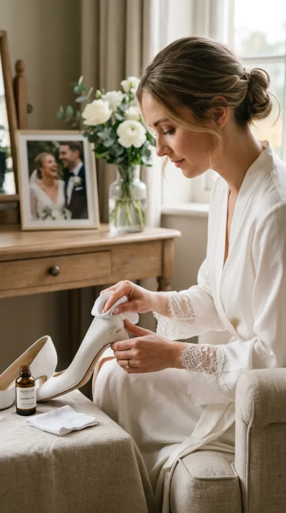Clean White Leather Shoes Gently