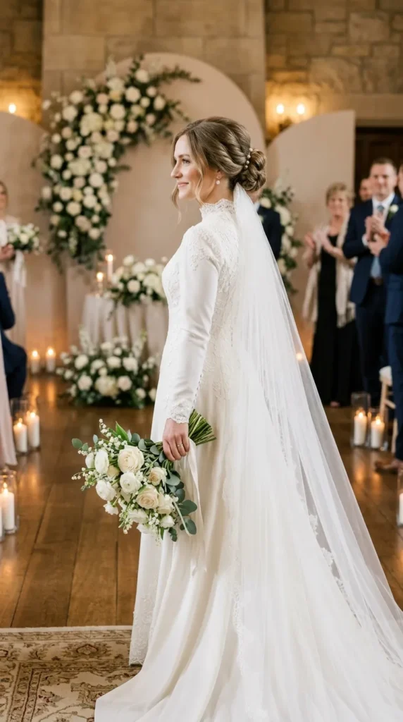 Combine a Veil With a Textured Bridal Bun