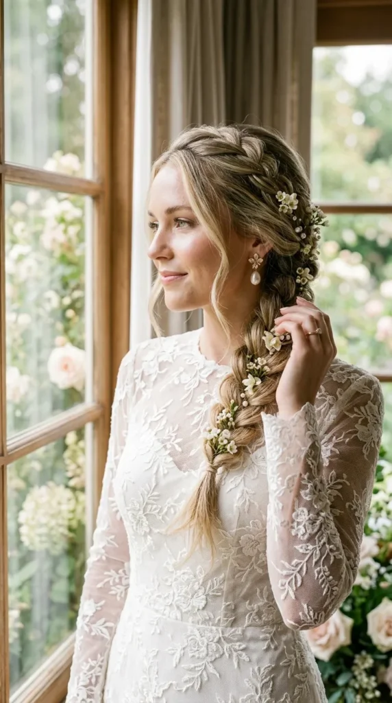 Complement a Bridal Braid With Romantic Jewelry