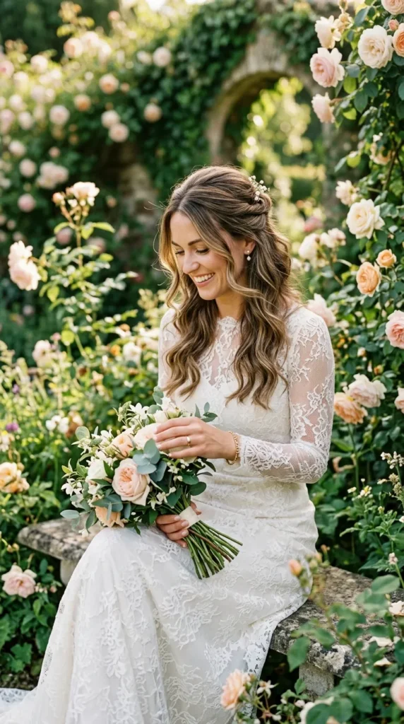 Consider a Romantic Half-Up Style