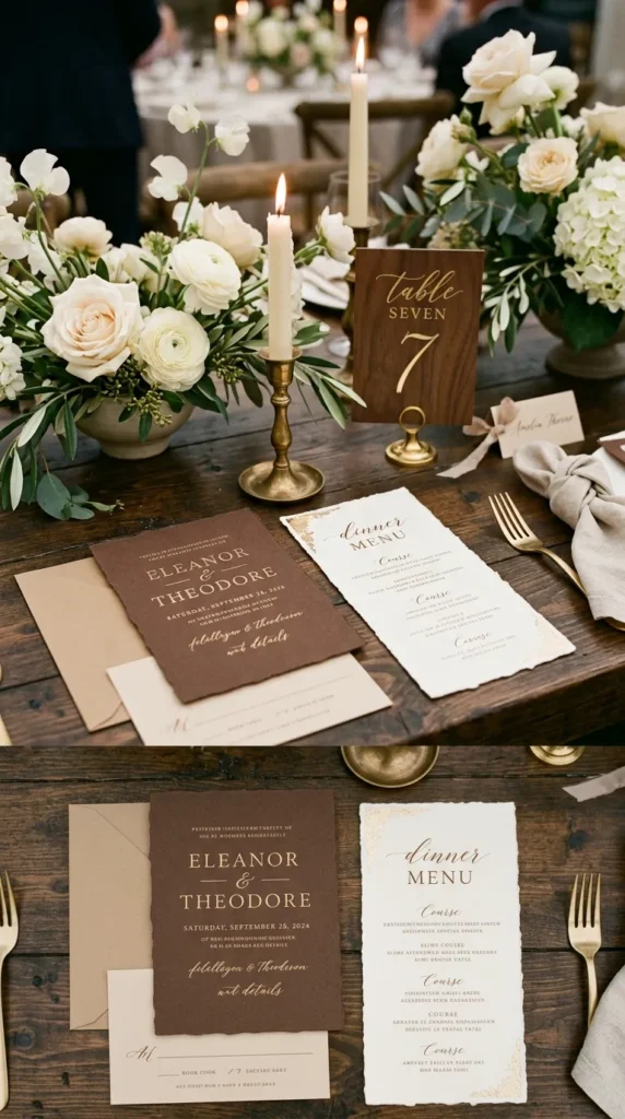 Create a Dramatic Brown and Candlelit Reception