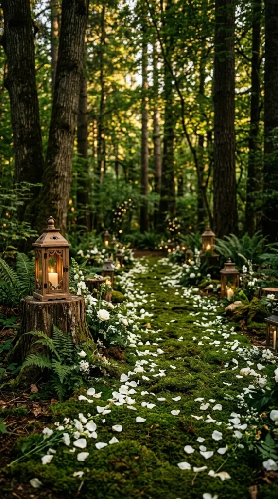 Create a Moss-Lined Wedding Aisle