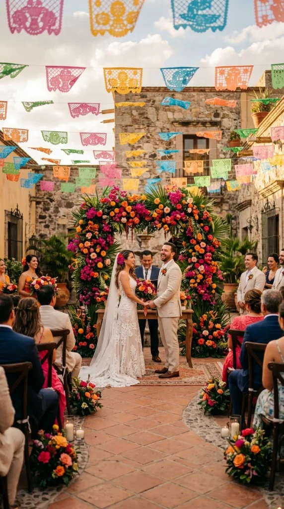 Create a Papel Picado Ceremony Backdrop