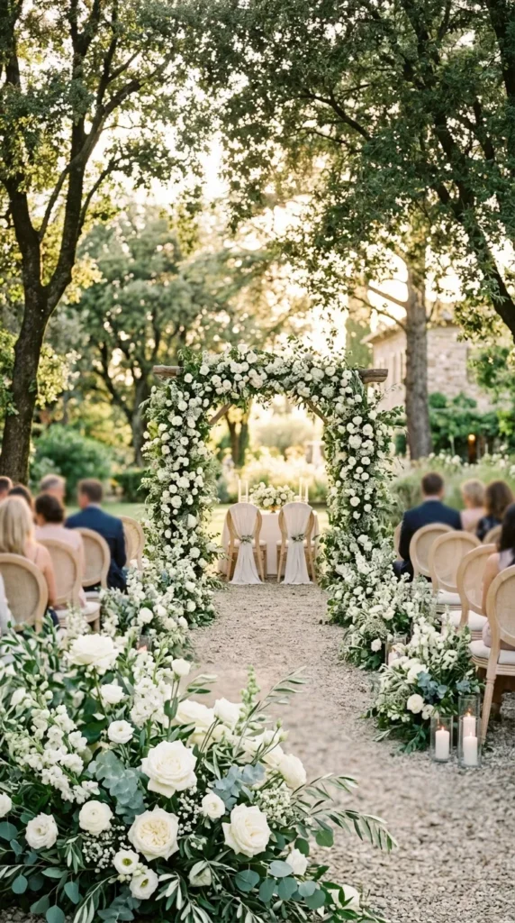 Decorate with Organic Greenery and White Florals