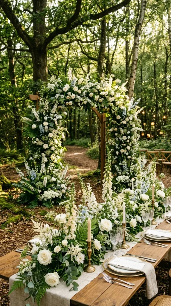 Decorate with Wildflowers and Woodland Greenery