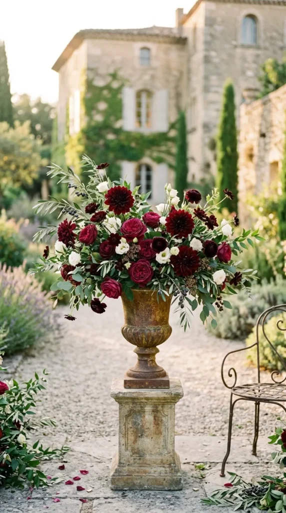 Design Romantic Burgundy Floral Arrangements