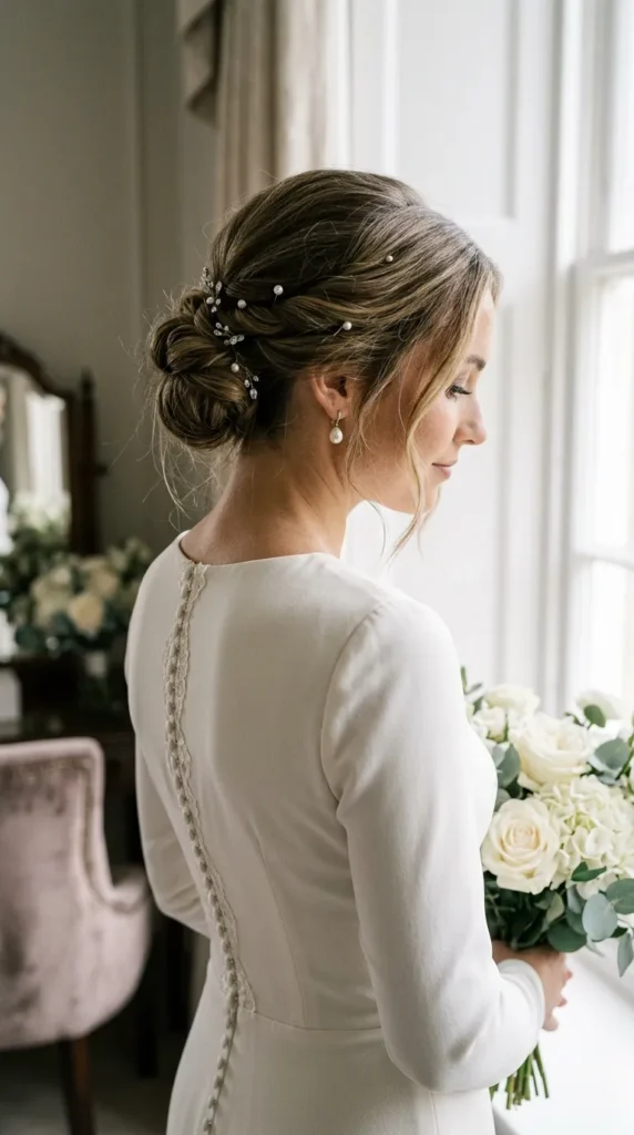 Diamond or Pearl Hair Jewelry