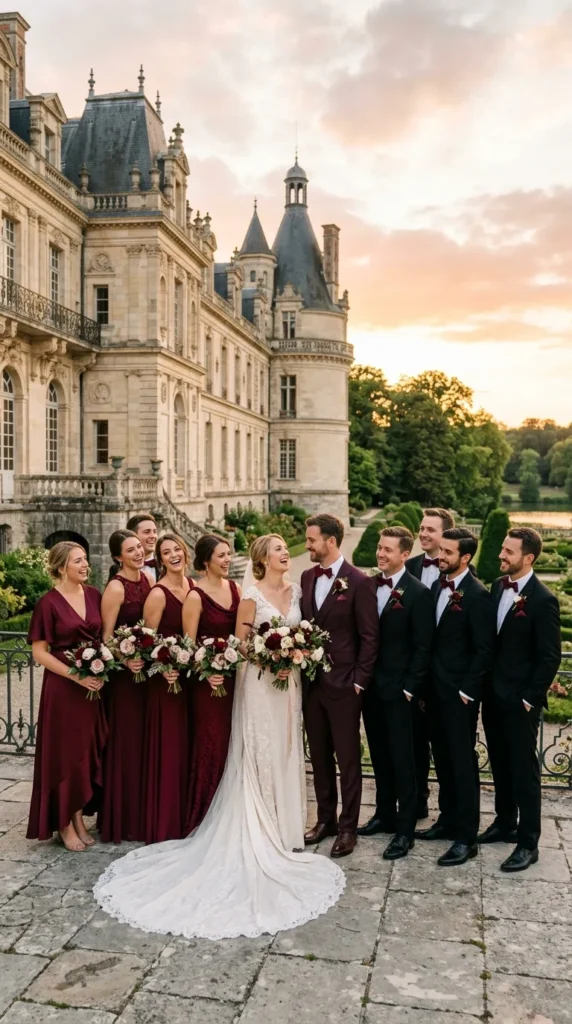Dress Your Bridal Party in Rich Burgundy Tones