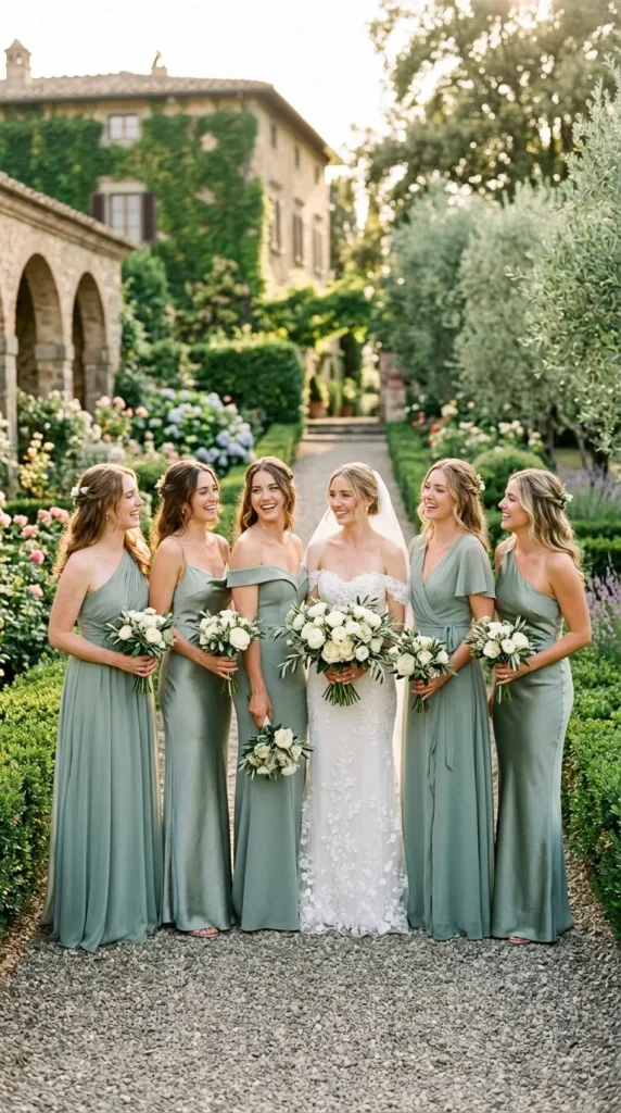 Dress Your Bridal Party in Sage Green