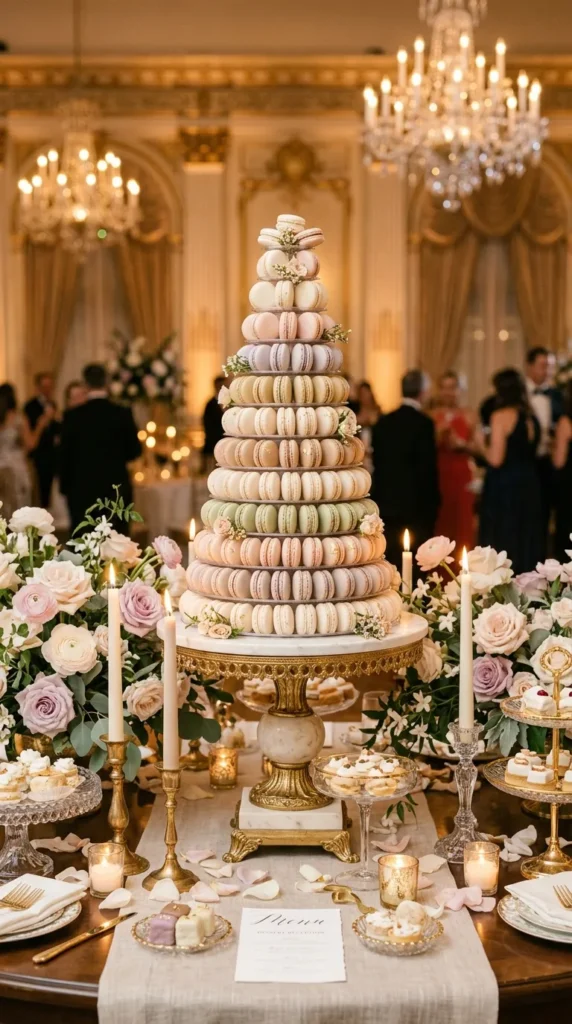 Elegant French Macaron Tower