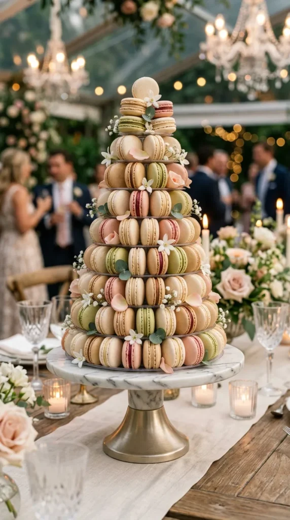 Elegant Macaron Tower