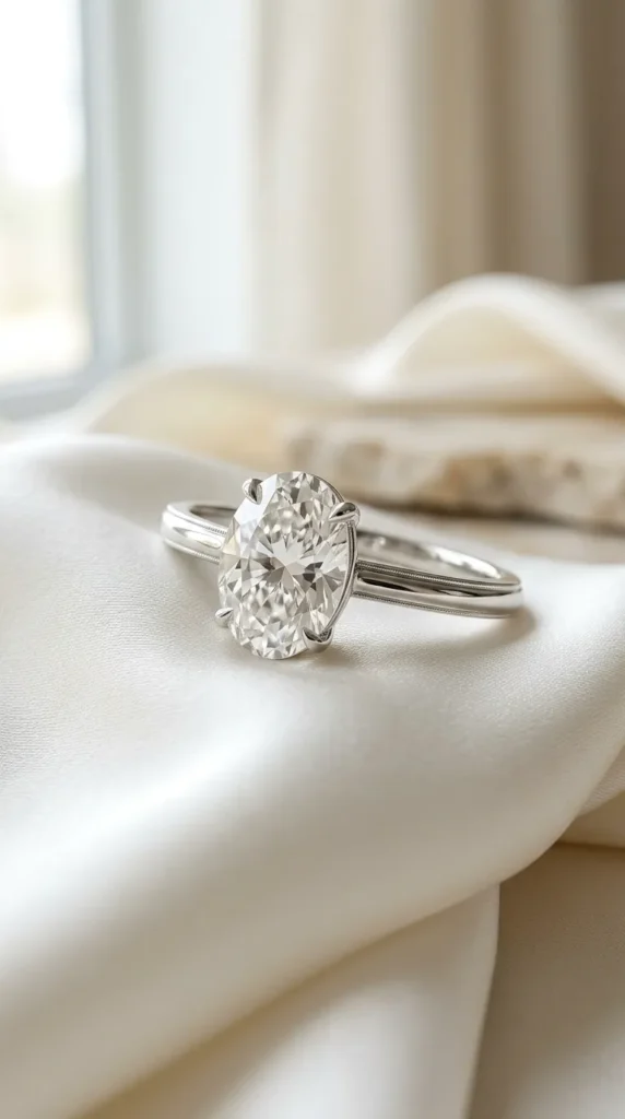Elegant Oval-Cut Diamond Ring