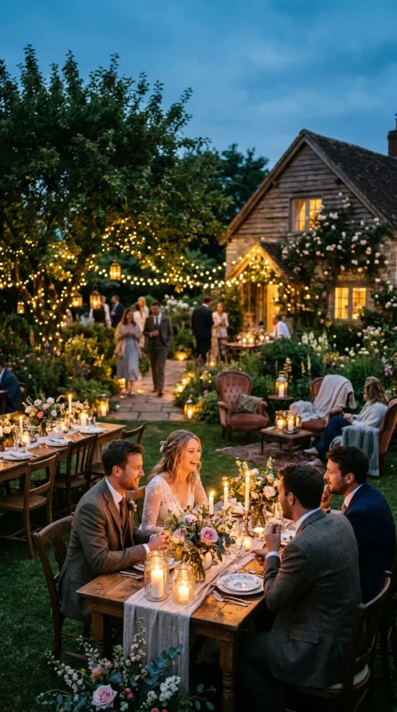 End the Evening with a Candlelit Garden Celebration