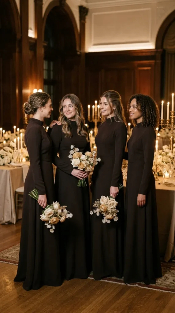 Espresso Brown Bridesmaid Dresses
