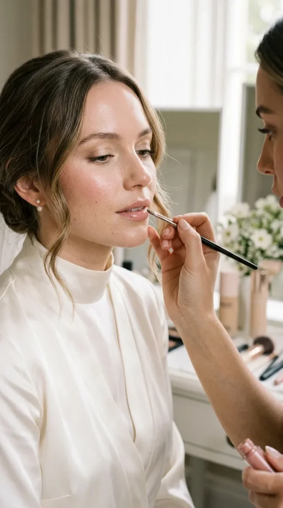 Finish With Glossy, Hydrated Lips