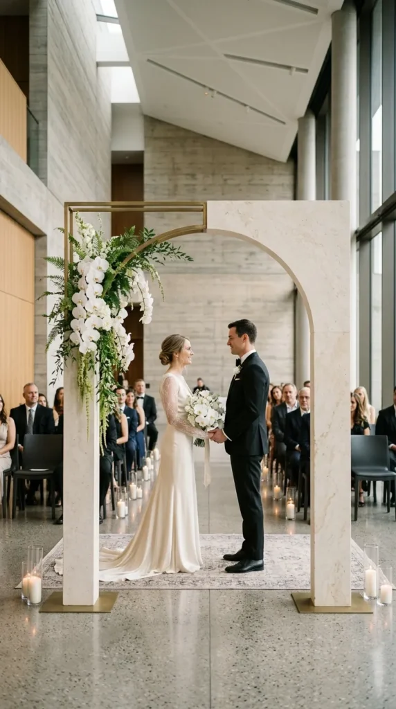 Frame the Ceremony with a Sculptural Arch