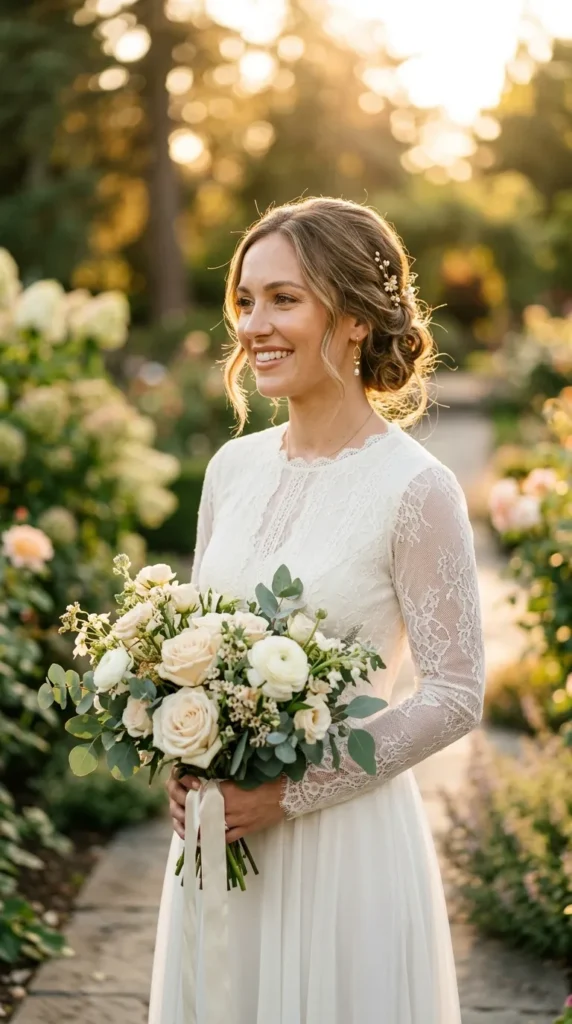 Golden-Hour Dewy Bridal Look