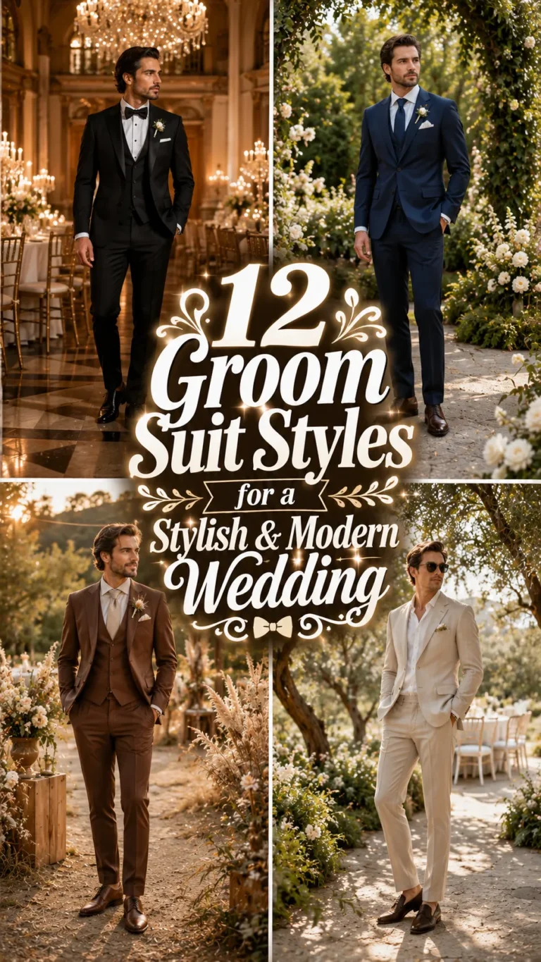 Groom Suit Styles for a Stylish & Modern Wedding