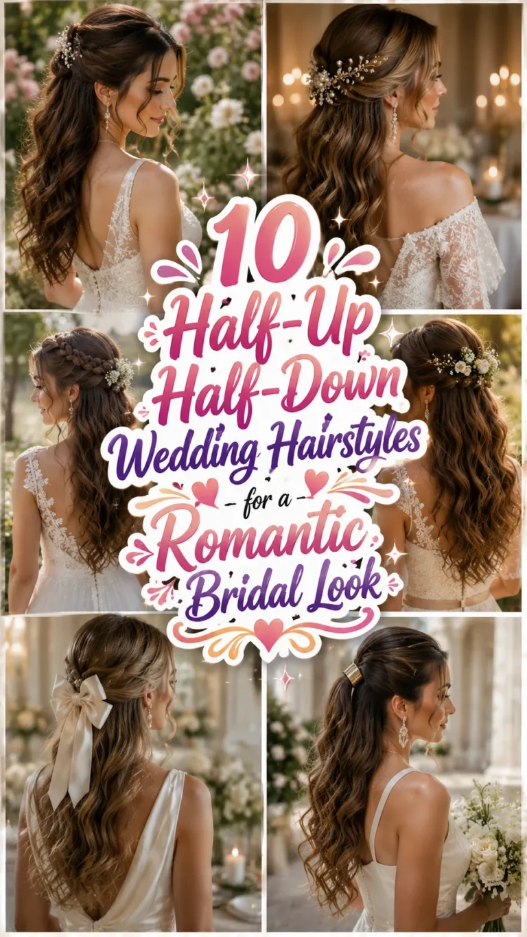 Half-Up Half-Down Wedding Hairstyles for a Romantic Bridal Look