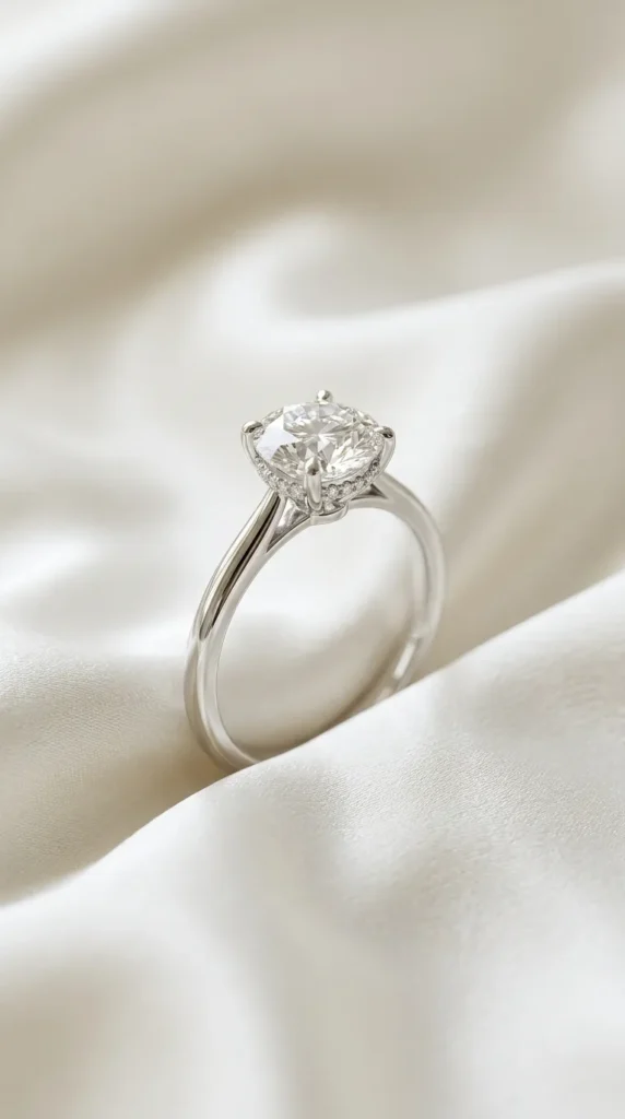 Hidden Halo Diamond Ring